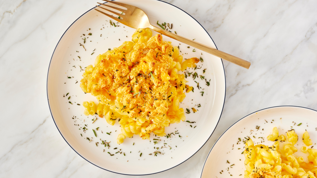 Easy Pasta Bake with Butternut Squash Cream Sauce