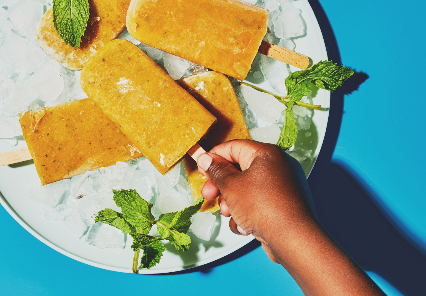Summery Sweet Potato Mango Popsicles