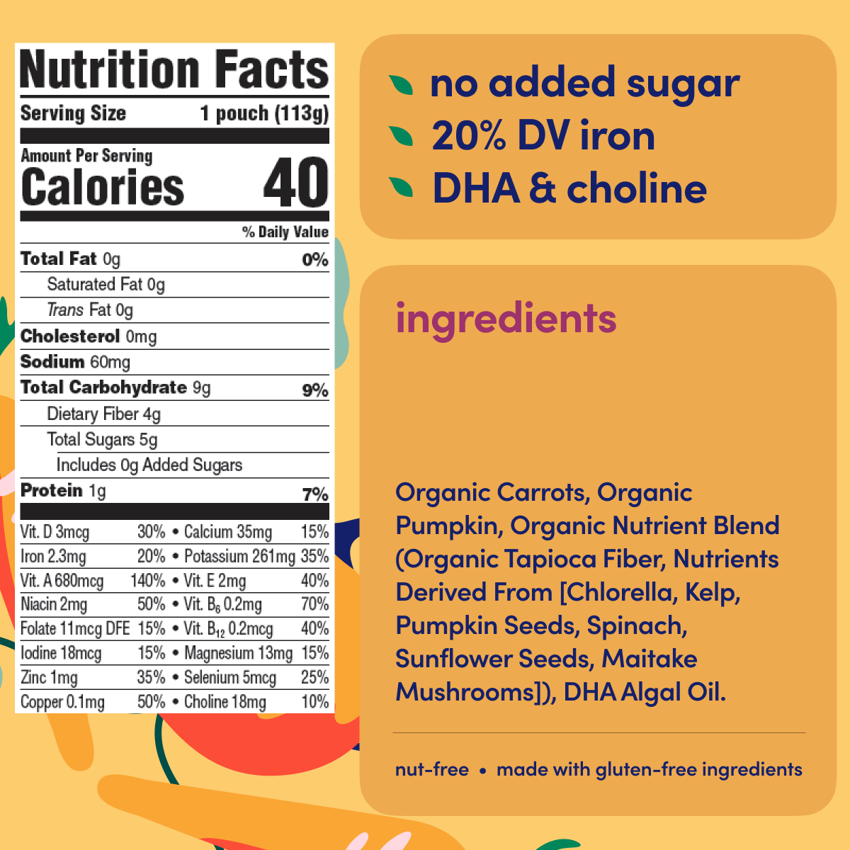 Carrot Pumpkin Puree 6 Pack