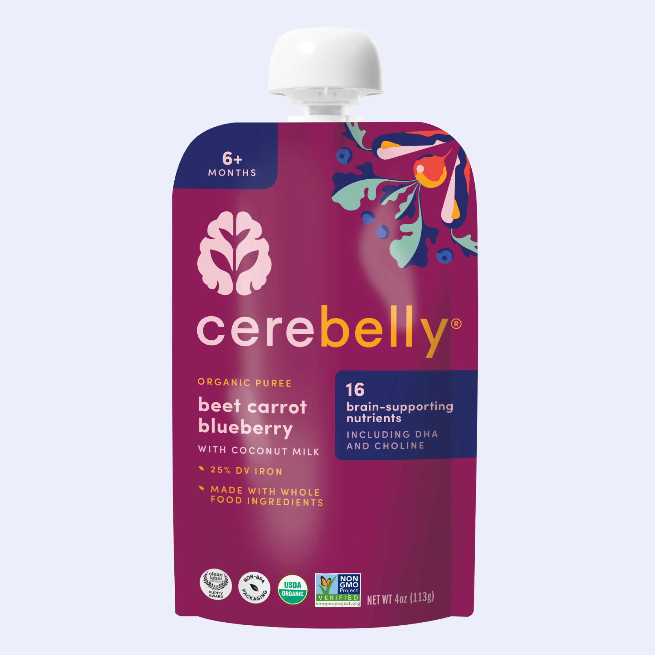 Beet Carrot Blueberry Puree Pouch