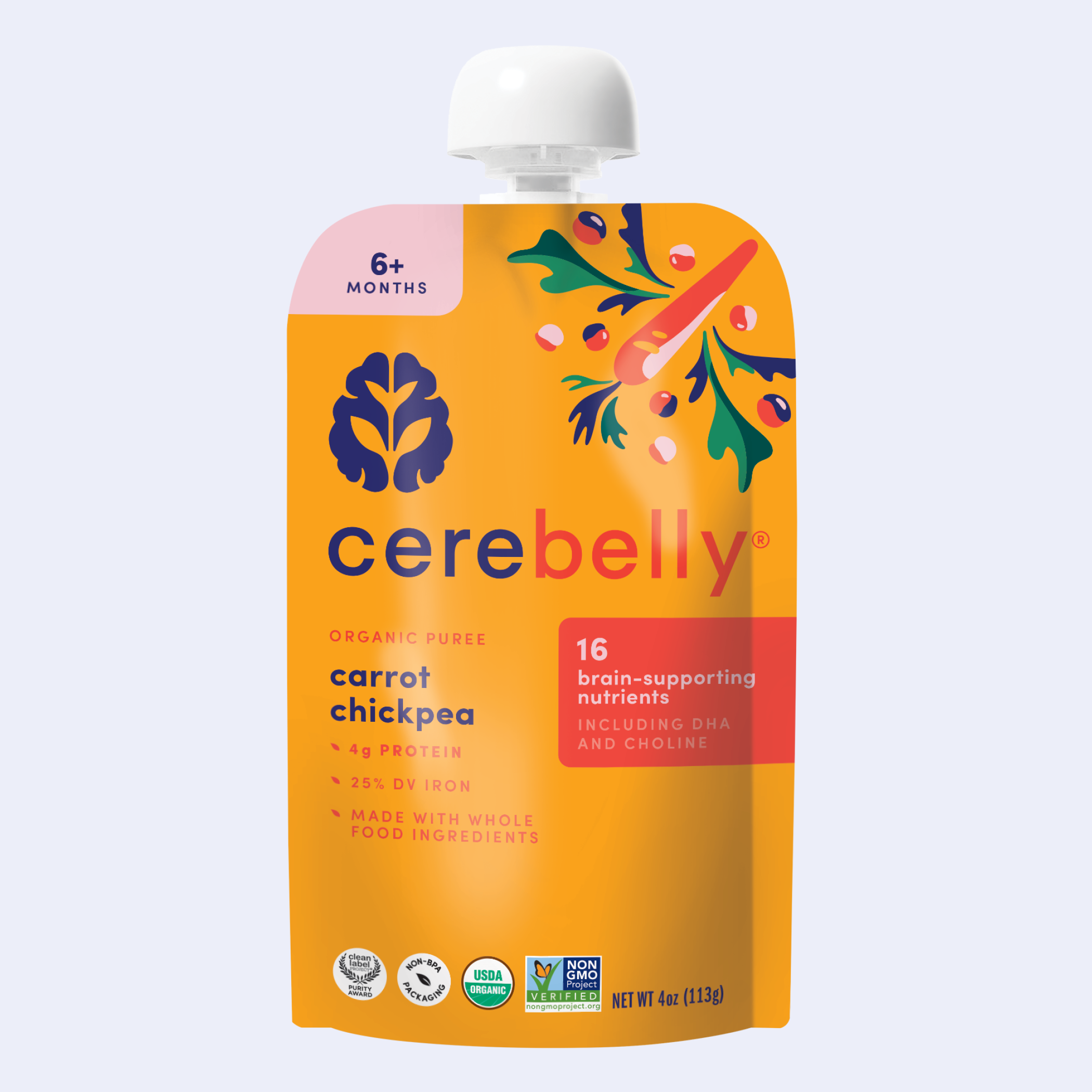 Carrot Chickpea Puree Pouch