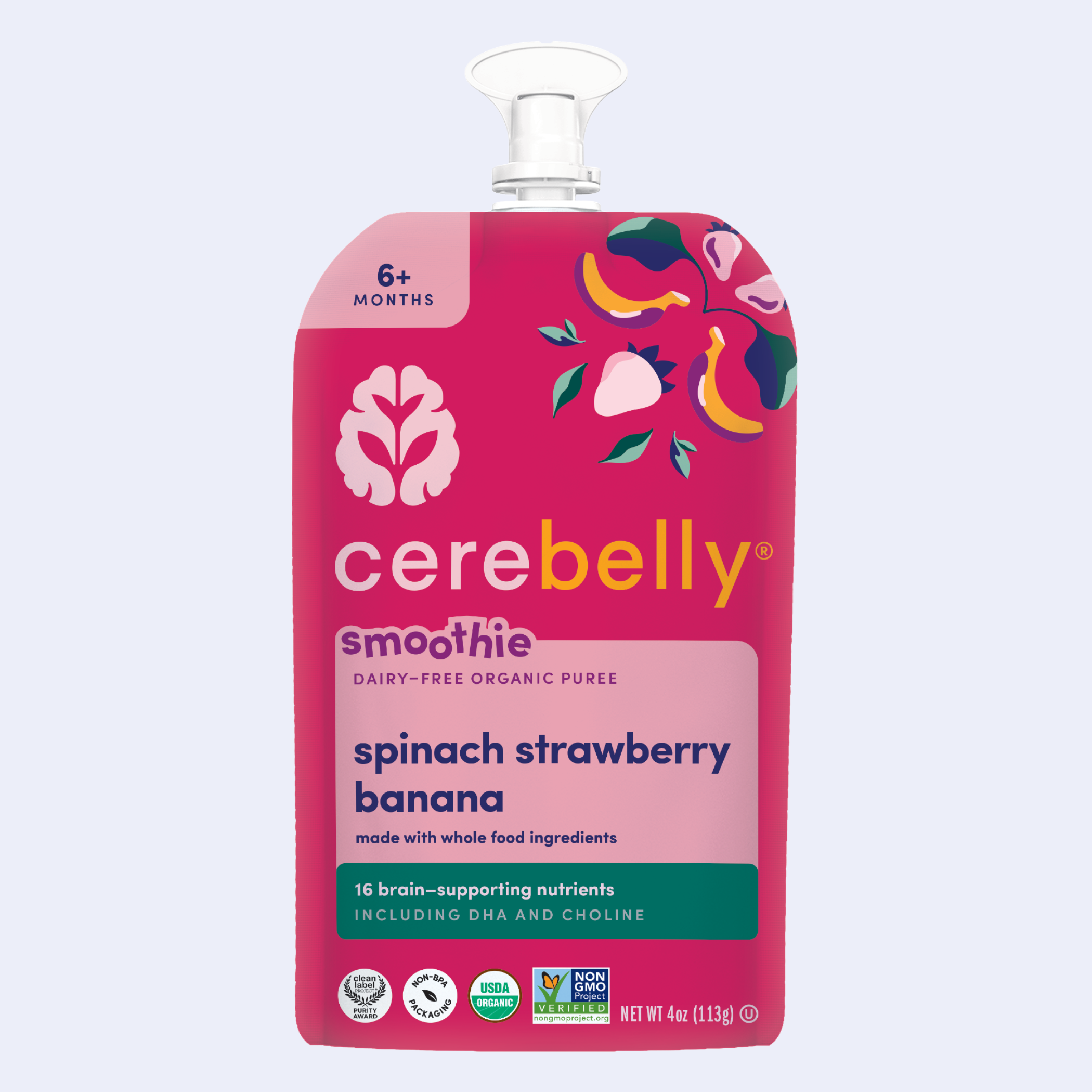Spinach Strawberry Banana Smoothie Pouch
