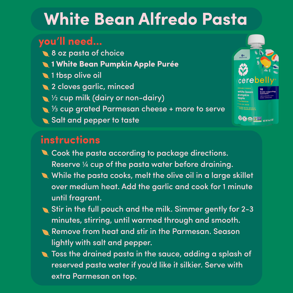 White Bean Pumpkin Apple Puree 6 Pack