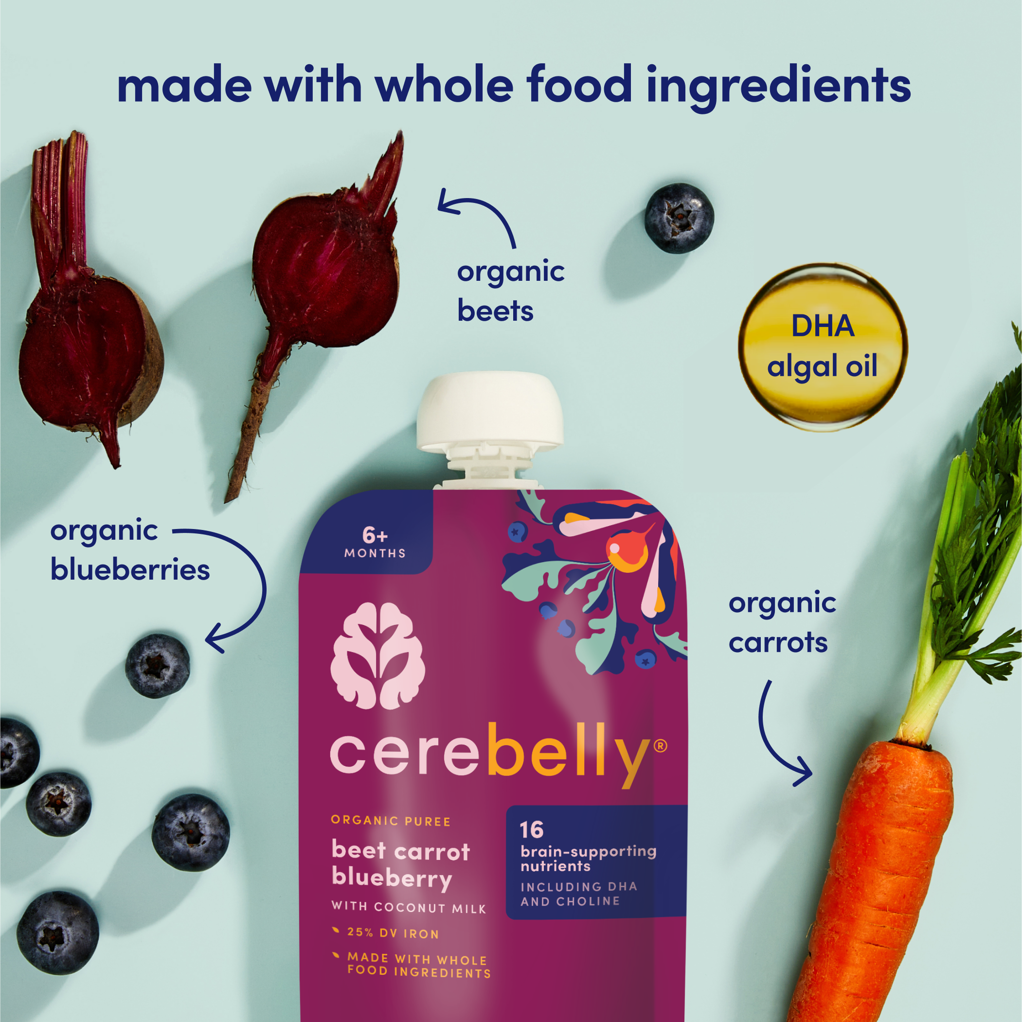 Beet Carrot Blueberry Puree 6 Pack