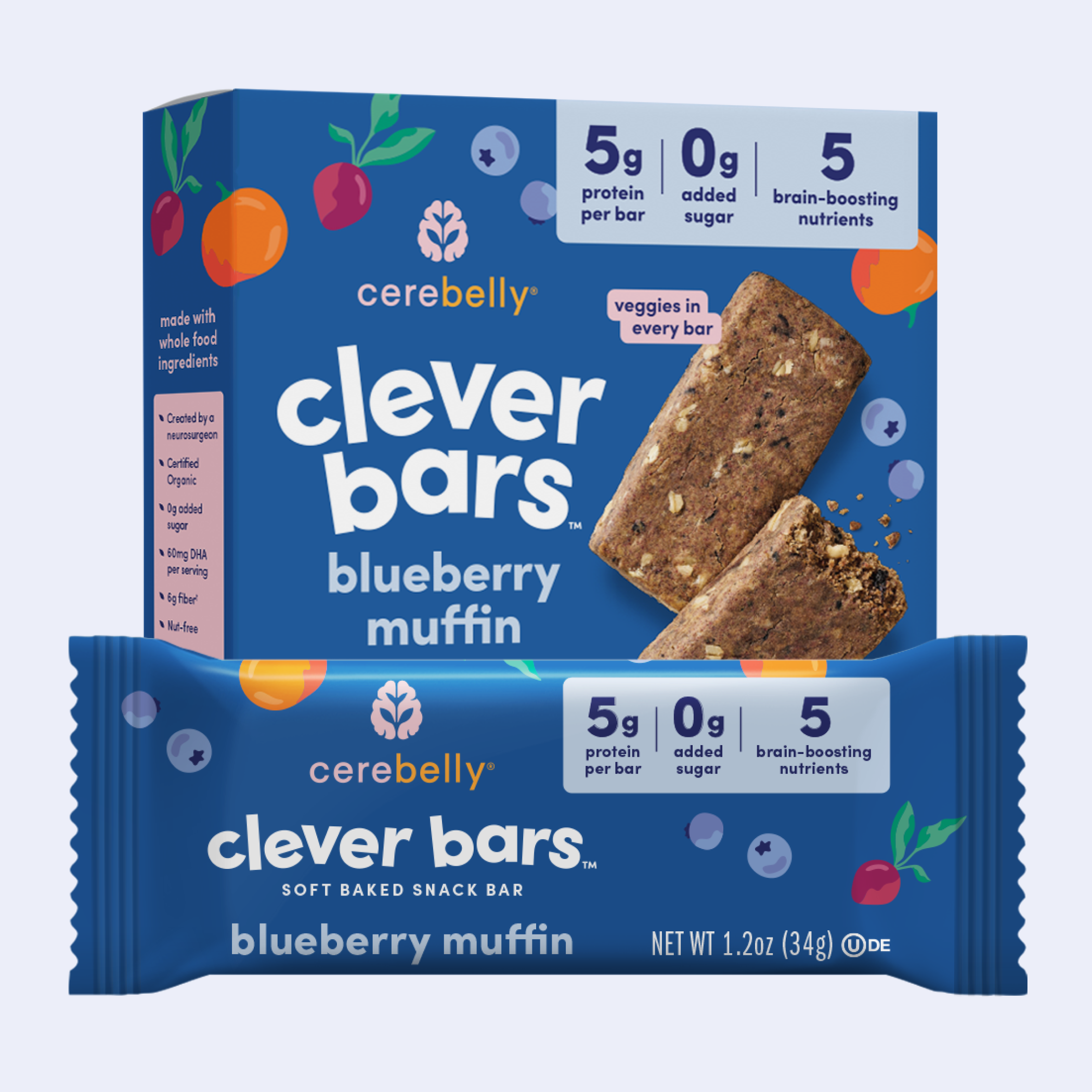 Blueberry Muffin Clever Bar 4 Pack