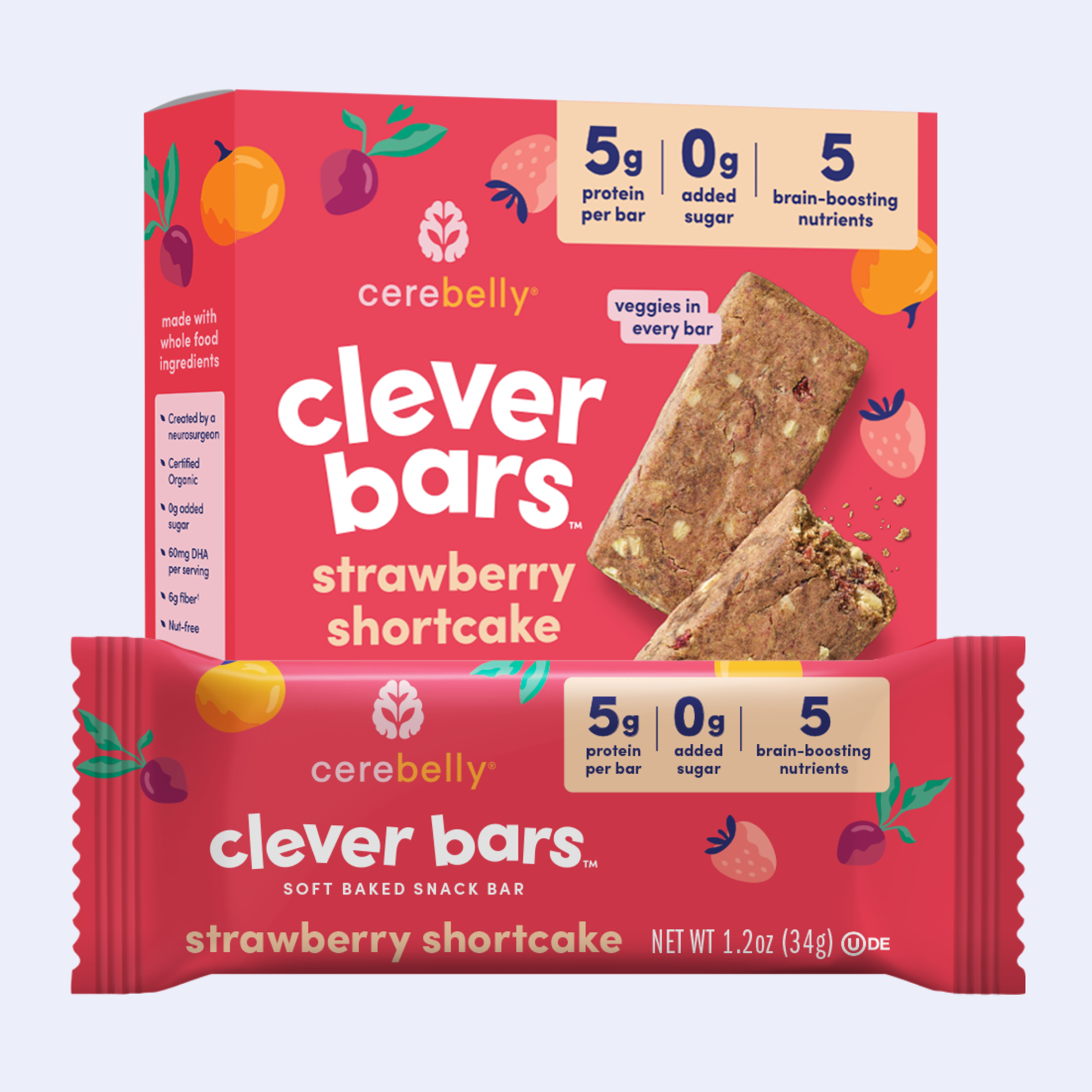 Strawberry Shortcake Clever Bar 4 Pack