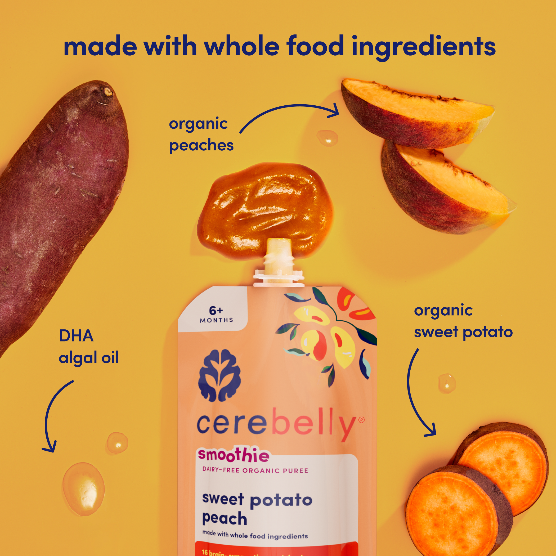 Sweet Potato Peach Smoothie 6 Pack