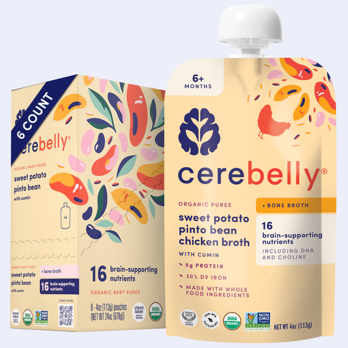 Sweet Potato Chicken Broth 6 Pack – Cerebelly